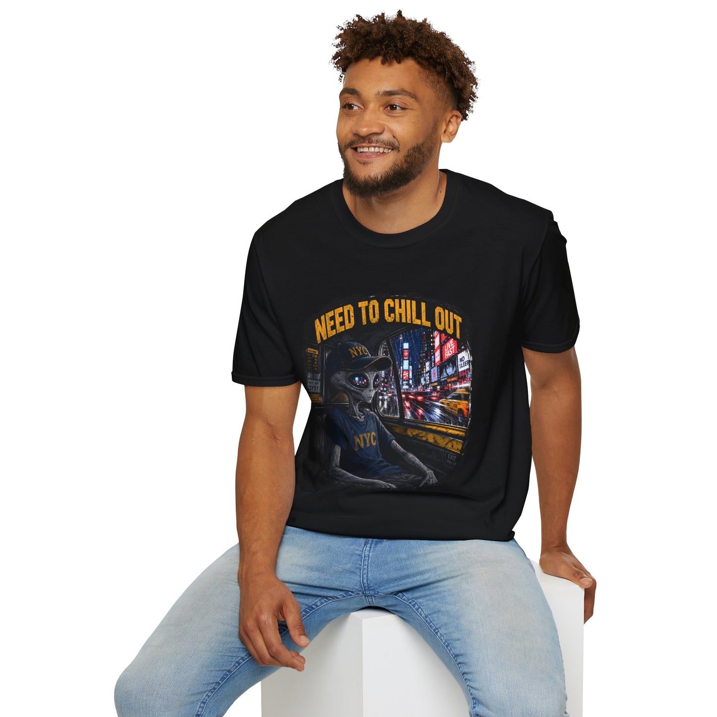 Alien NYC T‑Shirt — "Need to Chill Out" Graphic Tee