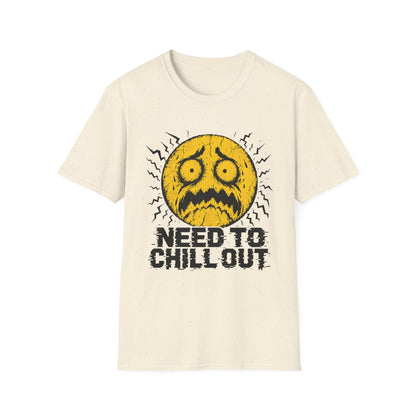 Need To Chill Out T‑Shirt — Funny Stressed Emoji Graphic Tee