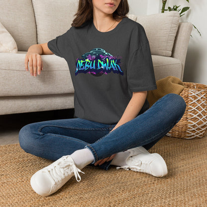 Alien Graffiti T-Shirt — "Debu Dwak" Logo UFO Streetwear Tee