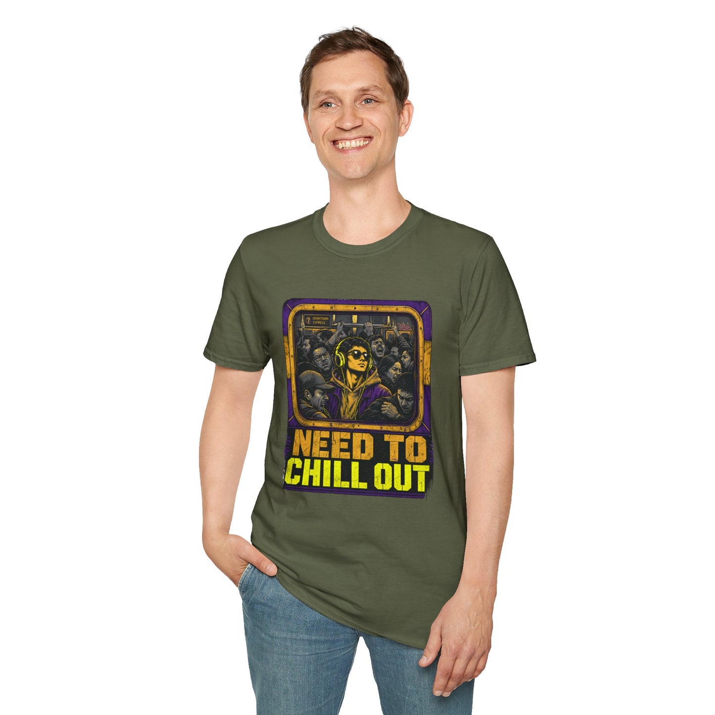 Need To Chill Out T‑Shirt — Retro Subway Vibe Relaxation Tee
