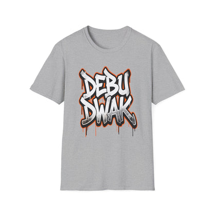 Graffiti "DEBU DWAK" Logo Graphic T-Shirt – Urban Streetwear Tee