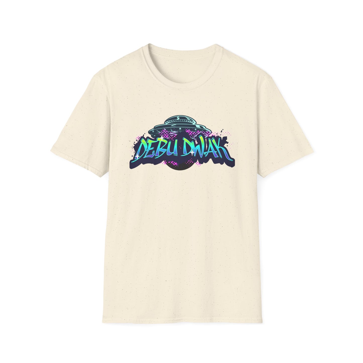 Alien Graffiti T-Shirt — "Debu Dwak" Logo UFO Streetwear Tee