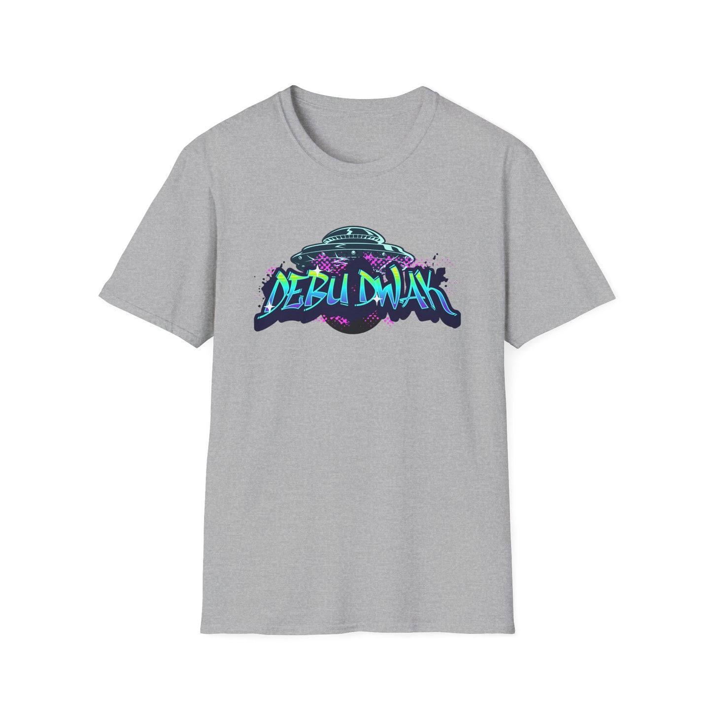 Alien Graffiti T-Shirt — "Debu Dwak" Logo UFO Streetwear Tee