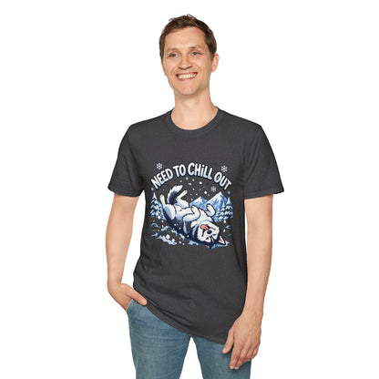 Need to Chill Out T-Shirt — Relaxed Husky Winter Snow Design