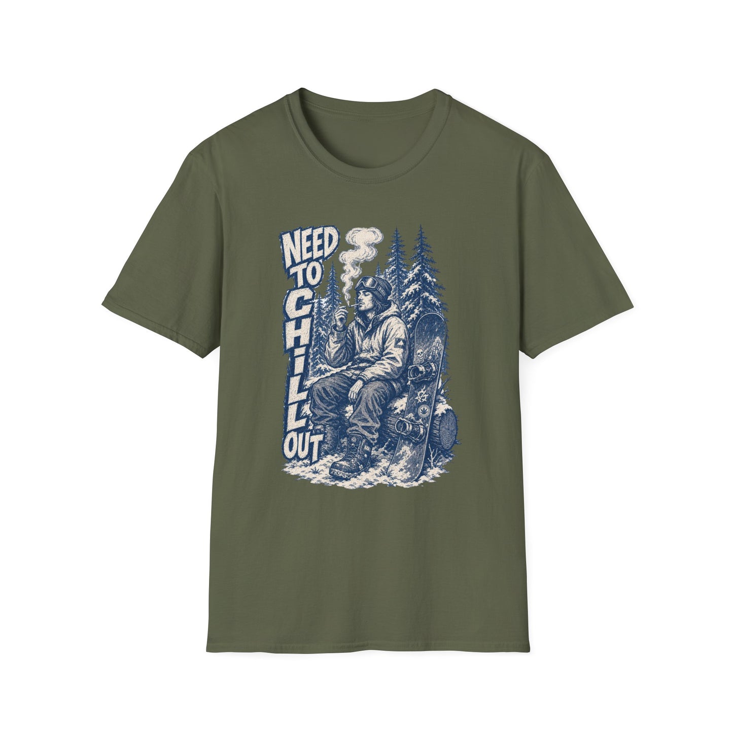 Chill Smokey Camper T-Shirt – "Need to Chill Out" Vintage Outdoors Tee