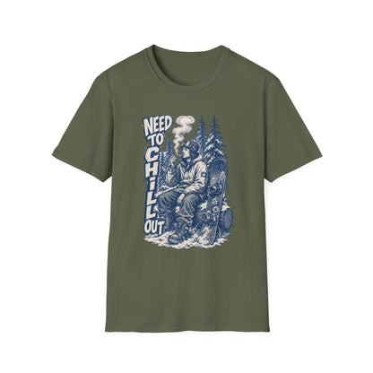 Chill Smokey Camper T-Shirt – "Need to Chill Out" Vintage Outdoors Tee