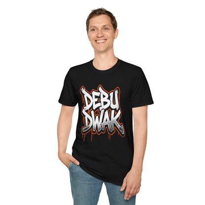 Graffiti "DEBU DWAK" Logo Graphic T-Shirt – Urban Streetwear Tee