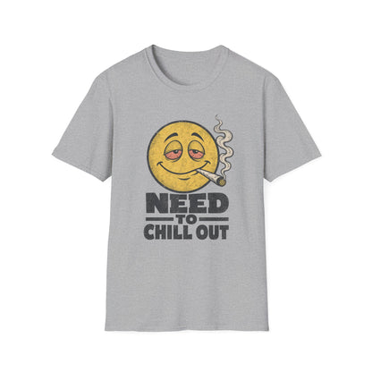 Need to Chill Out T-Shirt — Smoky Chill Emoji Graphic Tee