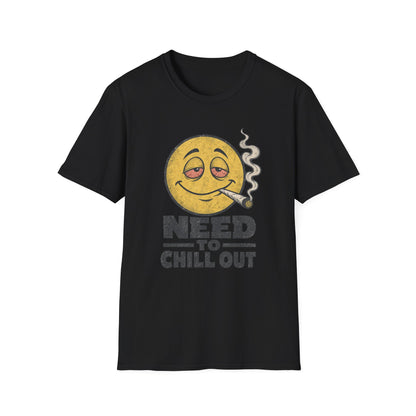 Need to Chill Out T-Shirt — Smoky Chill Emoji Graphic Tee