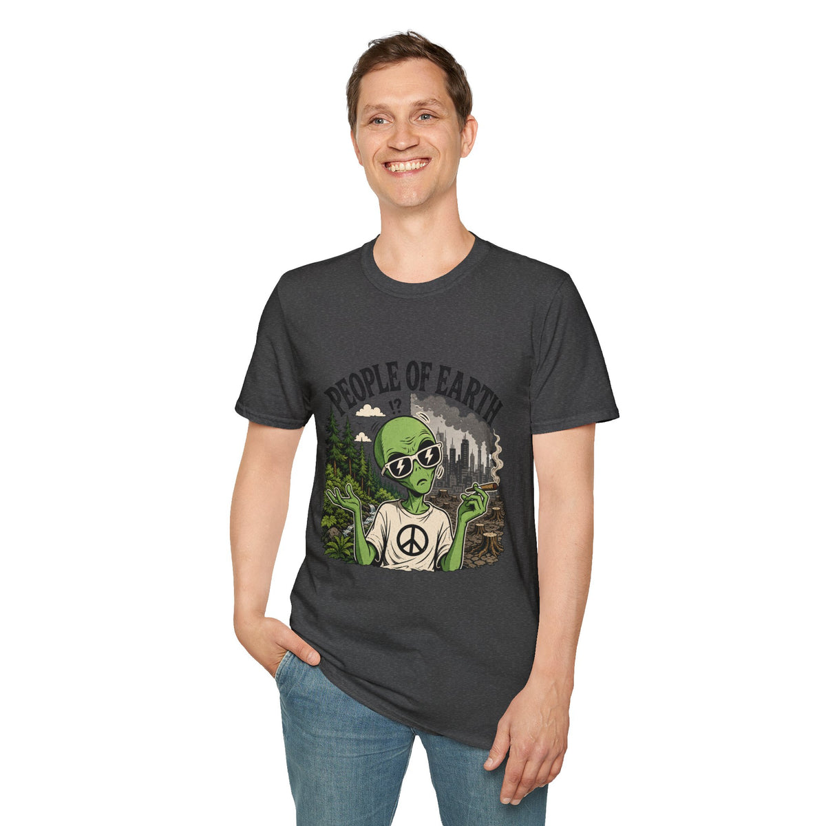 People of Earth Alien T-Shirt Graphic Tee