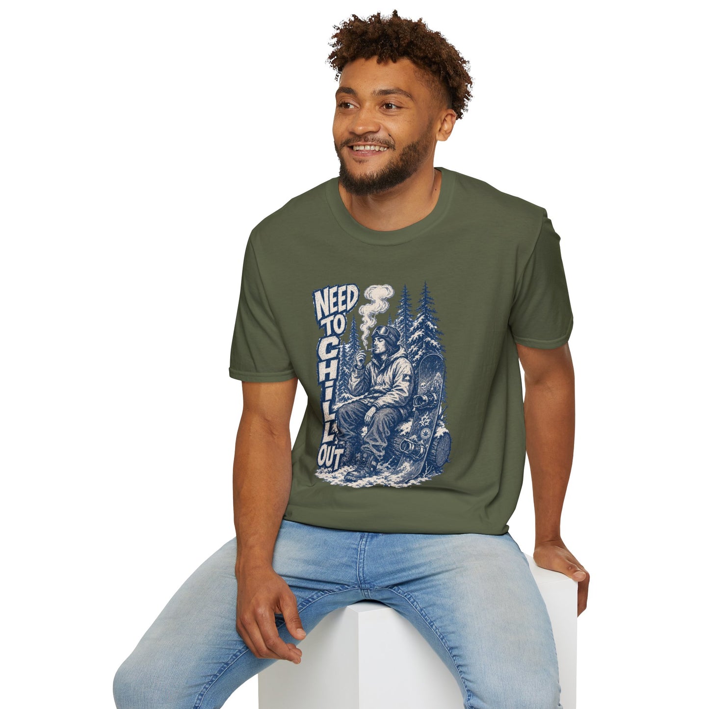 Chill Smokey Camper T-Shirt – "Need to Chill Out" Vintage Outdoors Tee