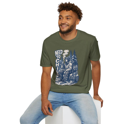 Chill Smokey Camper T-Shirt – "Need to Chill Out" Vintage Outdoors Tee