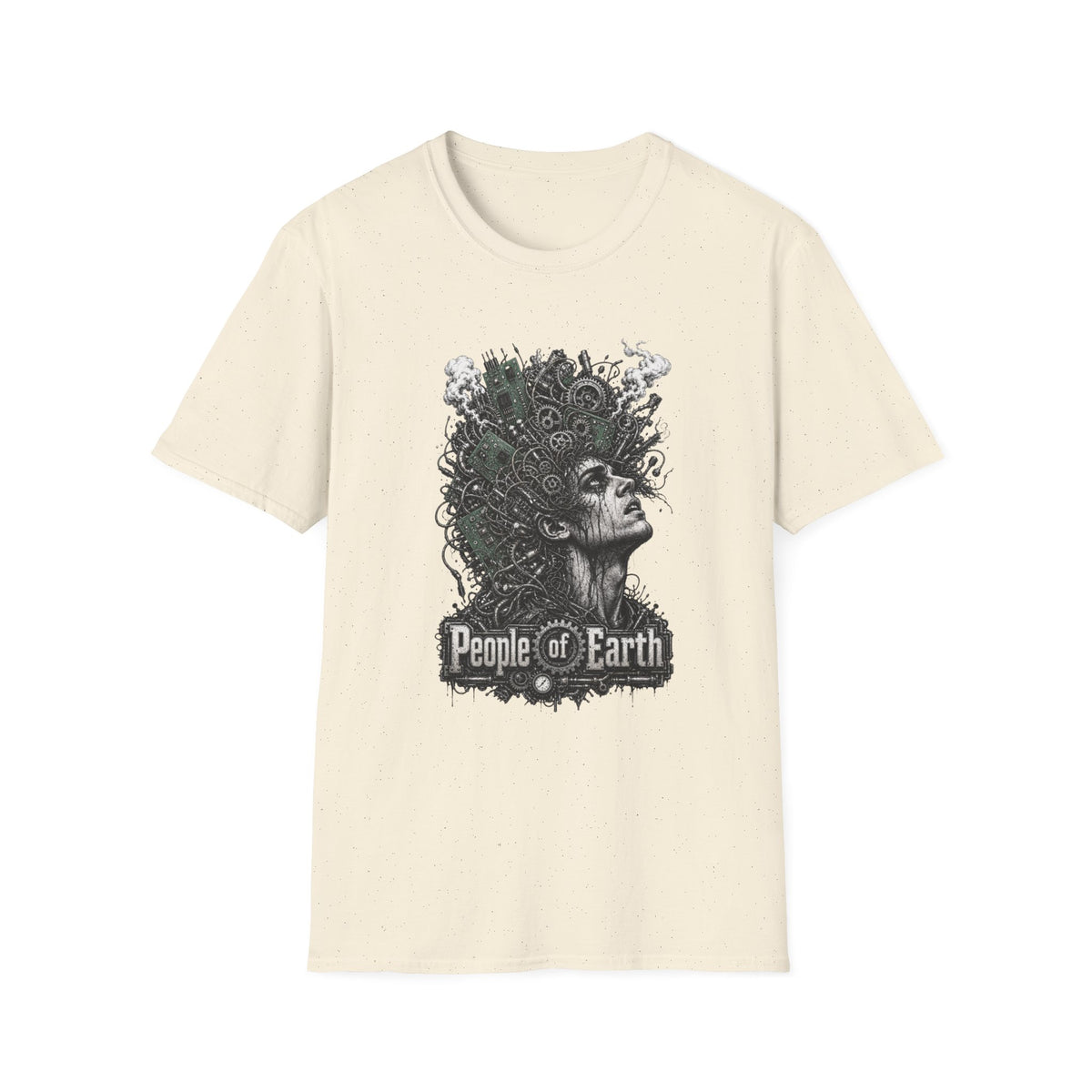 People of Earth Tee — Cyber-Steampunk Horror Graphic T-Shirt