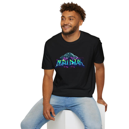 Alien Graffiti T-Shirt — "Debu Dwak" Logo UFO Streetwear Tee
