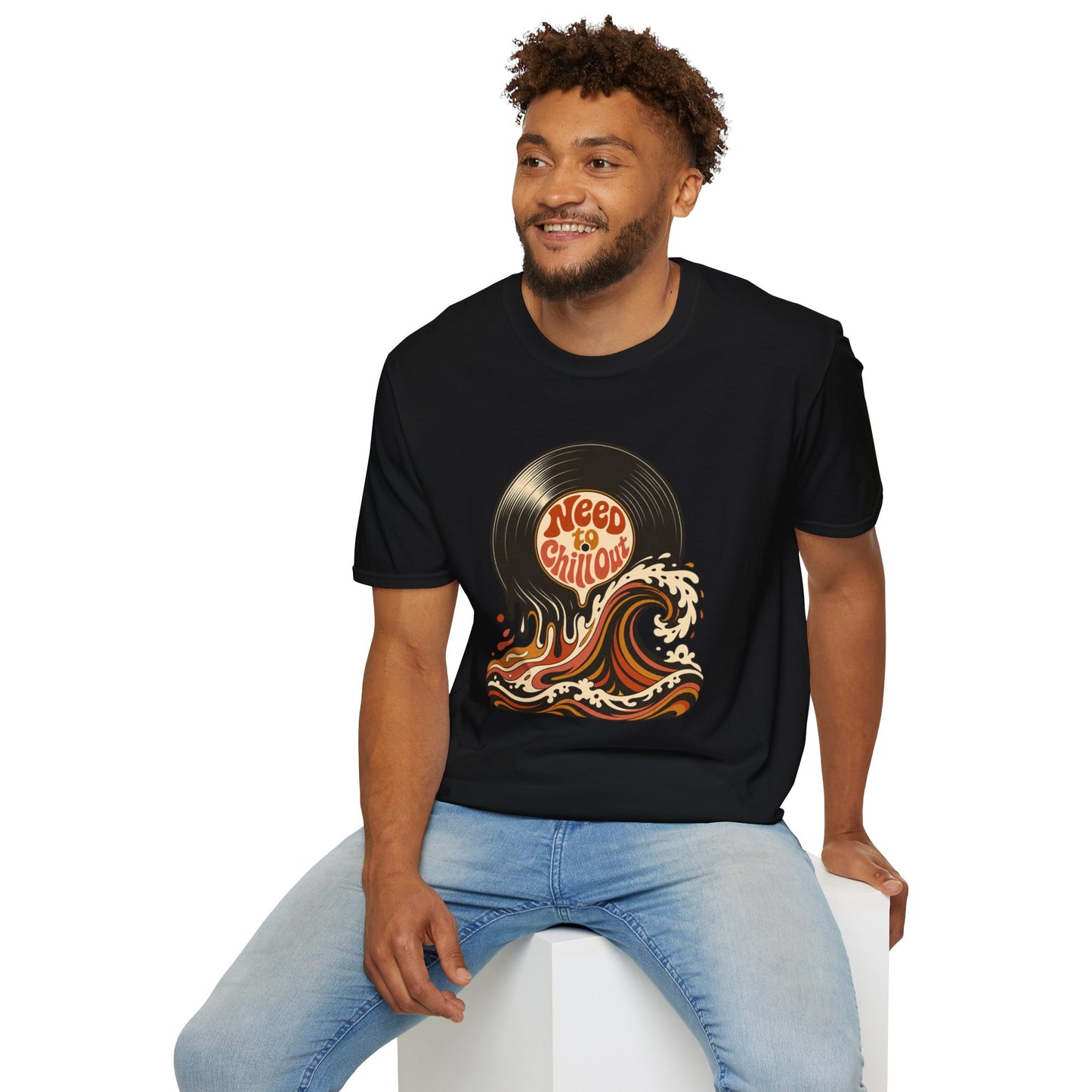 Need to Chill Out T-Shirt — Retro Vinyl Surf Wave Relaxed Tee