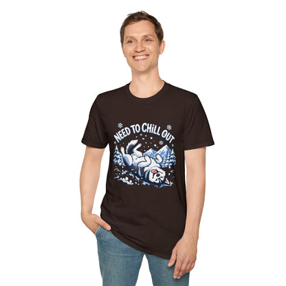 Need to Chill Out T-Shirt — Relaxed Husky Winter Snow Design