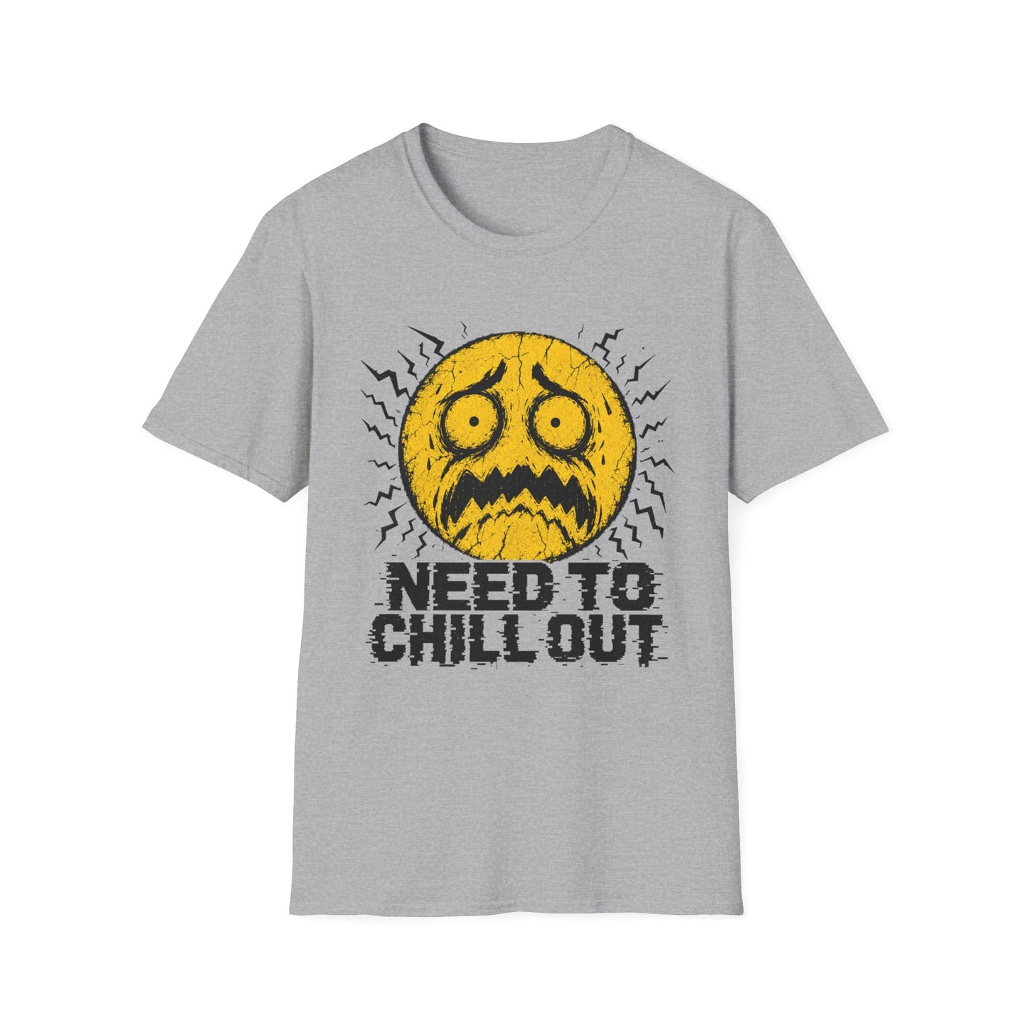 Need To Chill Out T‑Shirt — Funny Stressed Emoji Graphic Tee