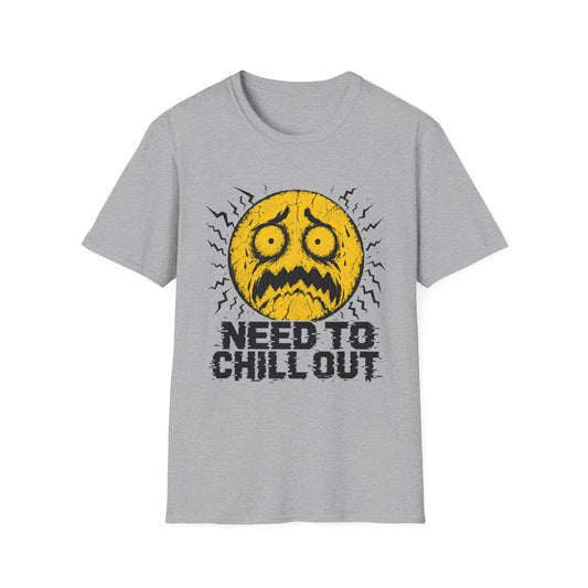 Need To Chill Out T‑Shirt — Funny Stressed Emoji Graphic Tee