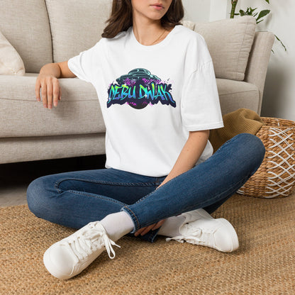 Alien Graffiti T-Shirt — "Debu Dwak" Logo UFO Streetwear Tee