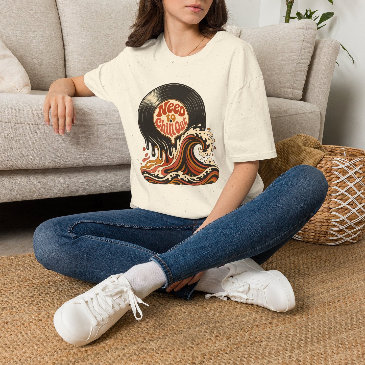 Need to Chill Out T-Shirt — Retro Vinyl Surf Wave Relaxed Tee