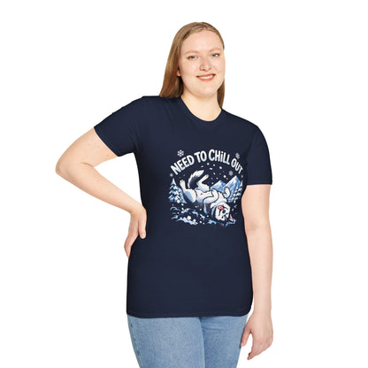 Need to Chill Out T-Shirt — Relaxed Husky Winter Snow Design