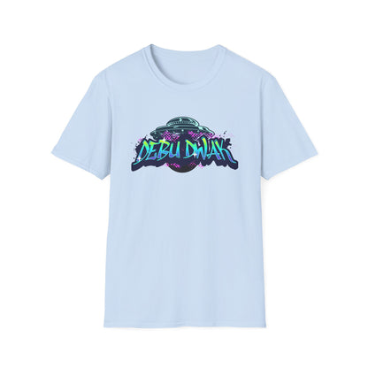 Alien Graffiti T-Shirt — "Debu Dwak" Logo UFO Streetwear Tee