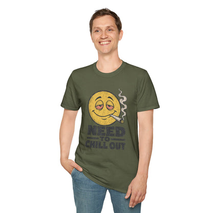 Need to Chill Out T-Shirt — Smoky Chill Emoji Graphic Tee