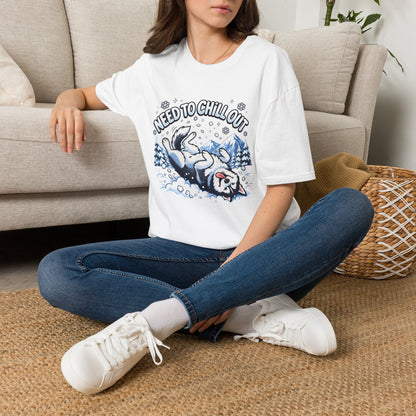 Need to Chill Out T-Shirt — Relaxed Husky Winter Snow Design