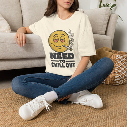 Need to Chill Out T-Shirt — Smoky Chill Emoji Graphic Tee