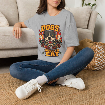 “Dogs Need to Eat” Fierce Rottweiler Graphic T-Shirt