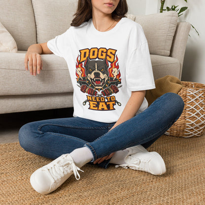 “Dogs Need to Eat” Fierce Rottweiler Graphic T-Shirt