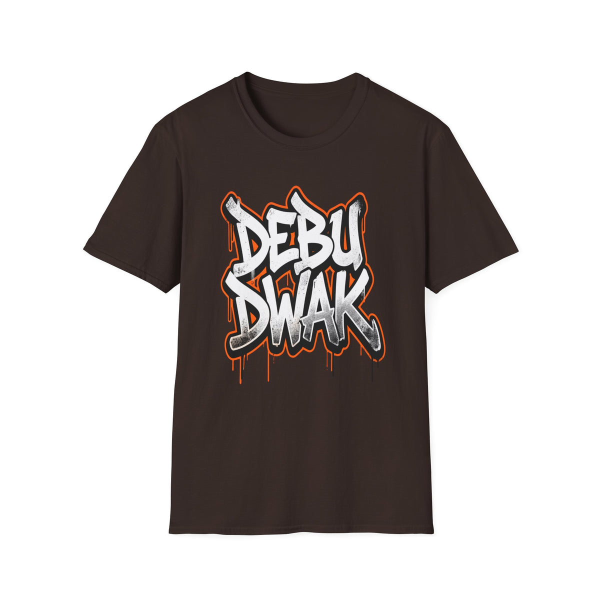 Graffiti "DEBU DWAK" Logo Graphic T-Shirt – Urban Streetwear Tee