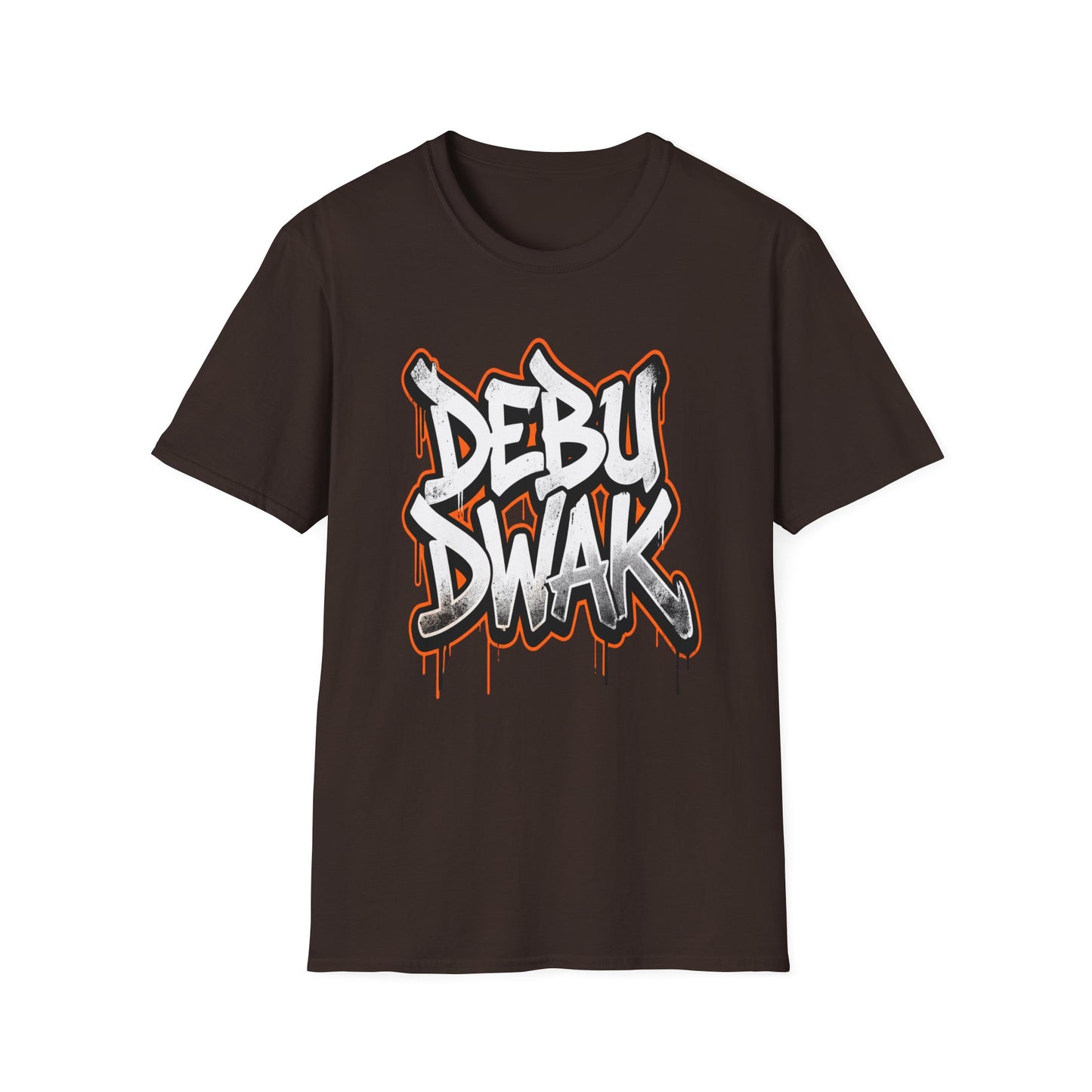 Graffiti "DEBU DWAK" Logo Graphic T-Shirt – Urban Streetwear Tee