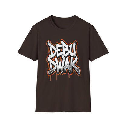 Graffiti "DEBU DWAK" Logo Graphic T-Shirt – Urban Streetwear Tee