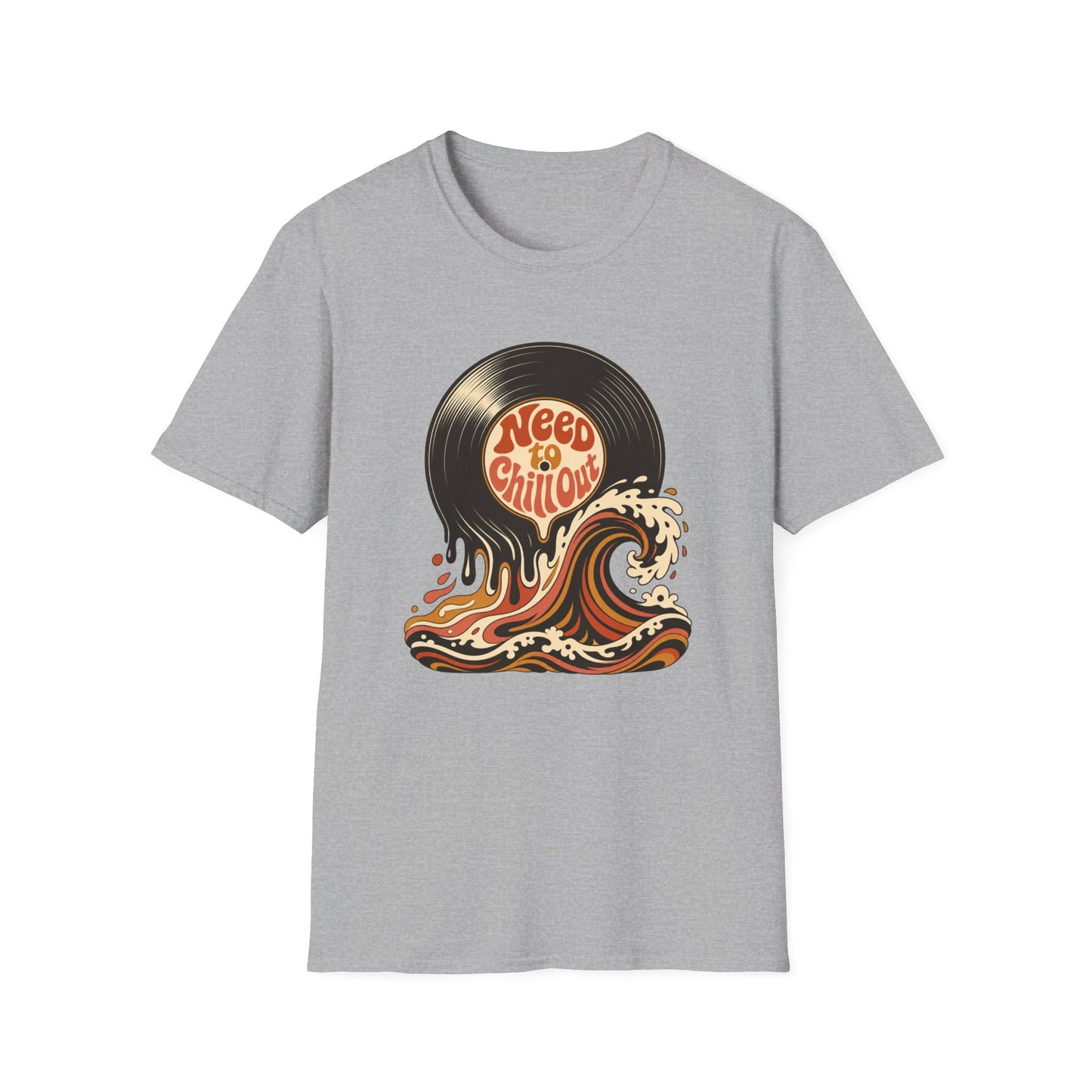 Need to Chill Out T-Shirt — Retro Vinyl Surf Wave Relaxed Tee