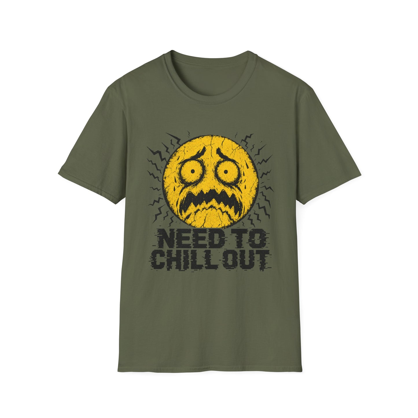 Need To Chill Out T‑Shirt — Funny Stressed Emoji Graphic Tee