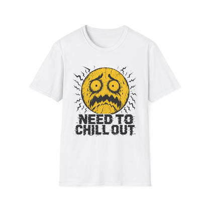 Need To Chill Out T‑Shirt — Funny Stressed Emoji Graphic Tee