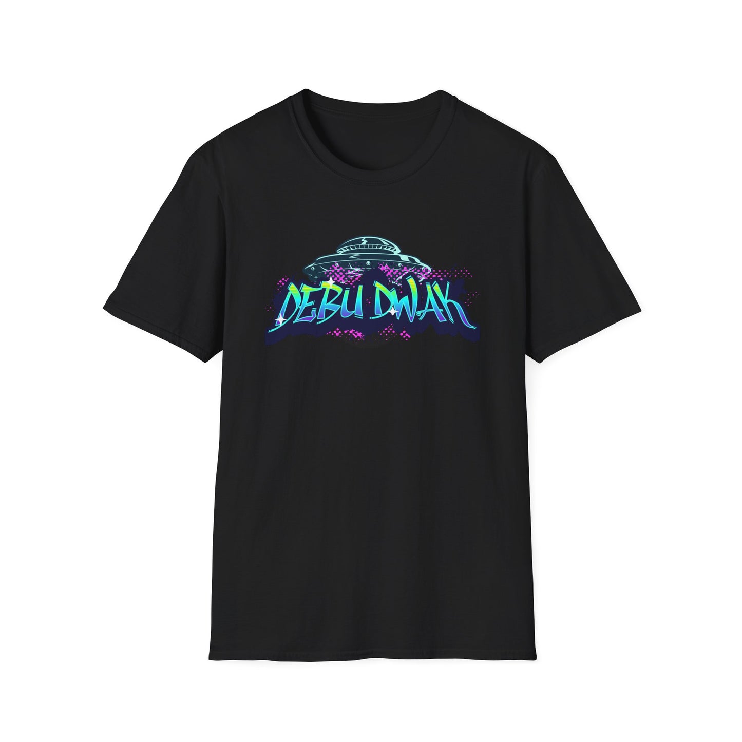 Alien Graffiti T-Shirt — "Debu Dwak" Logo UFO Streetwear Tee