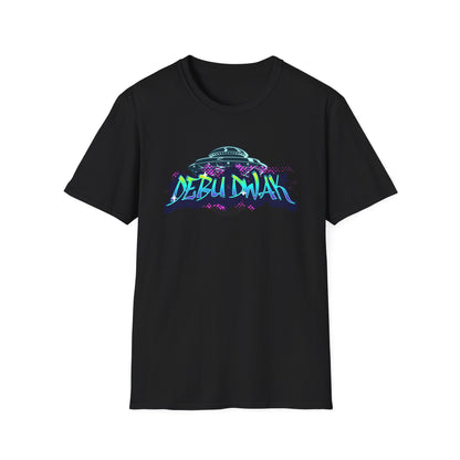 Alien Graffiti T-Shirt — "Debu Dwak" Logo UFO Streetwear Tee