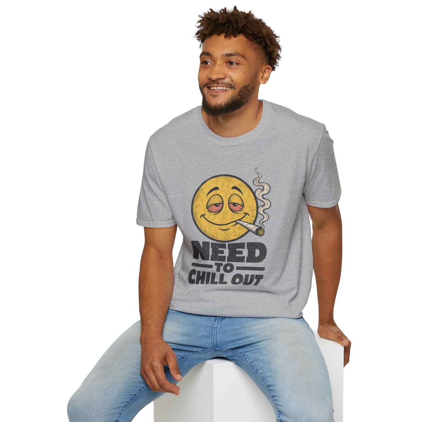Need to Chill Out T-Shirt — Smoky Chill Emoji Graphic Tee