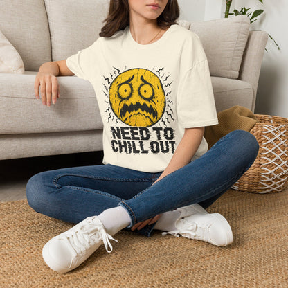 Need To Chill Out T‑Shirt — Funny Stressed Emoji Graphic Tee