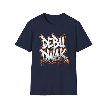 Graffiti "DEBU DWAK" Logo Graphic T-Shirt – Urban Streetwear Tee