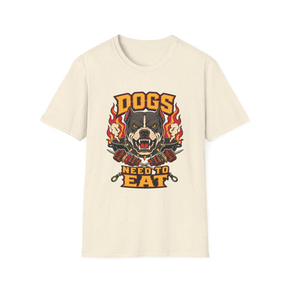 “Dogs Need to Eat” Fierce Rottweiler Graphic T-Shirt