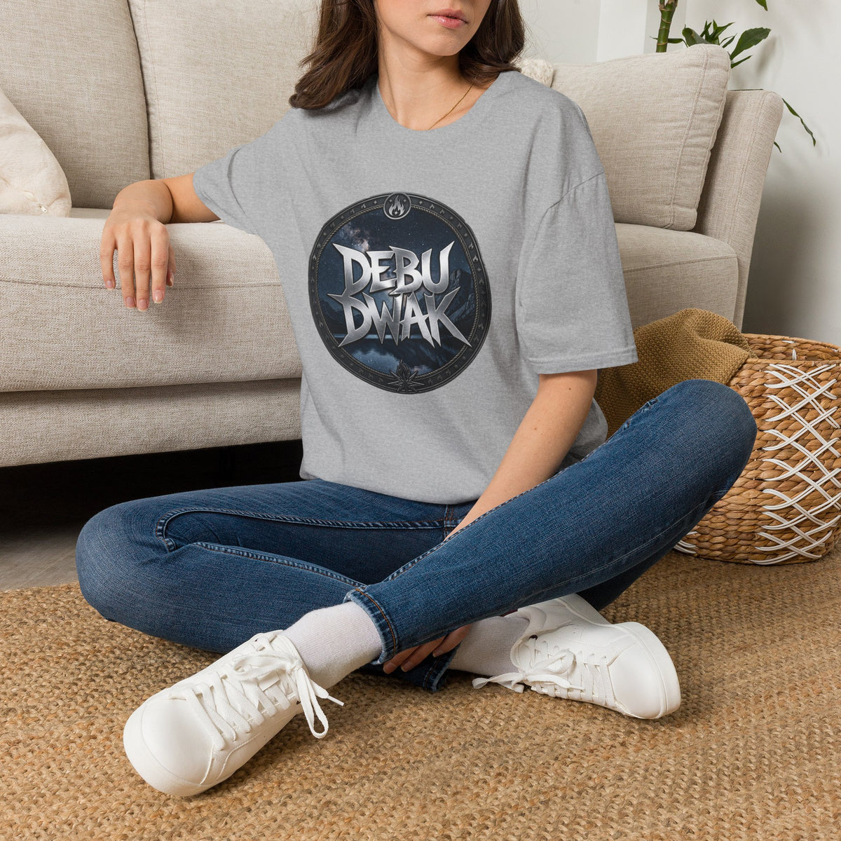 Debu Dwak Gothic Circle Graphic T-Shirt