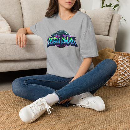 Alien Graffiti T-Shirt — "Debu Dwak" Logo UFO Streetwear Tee