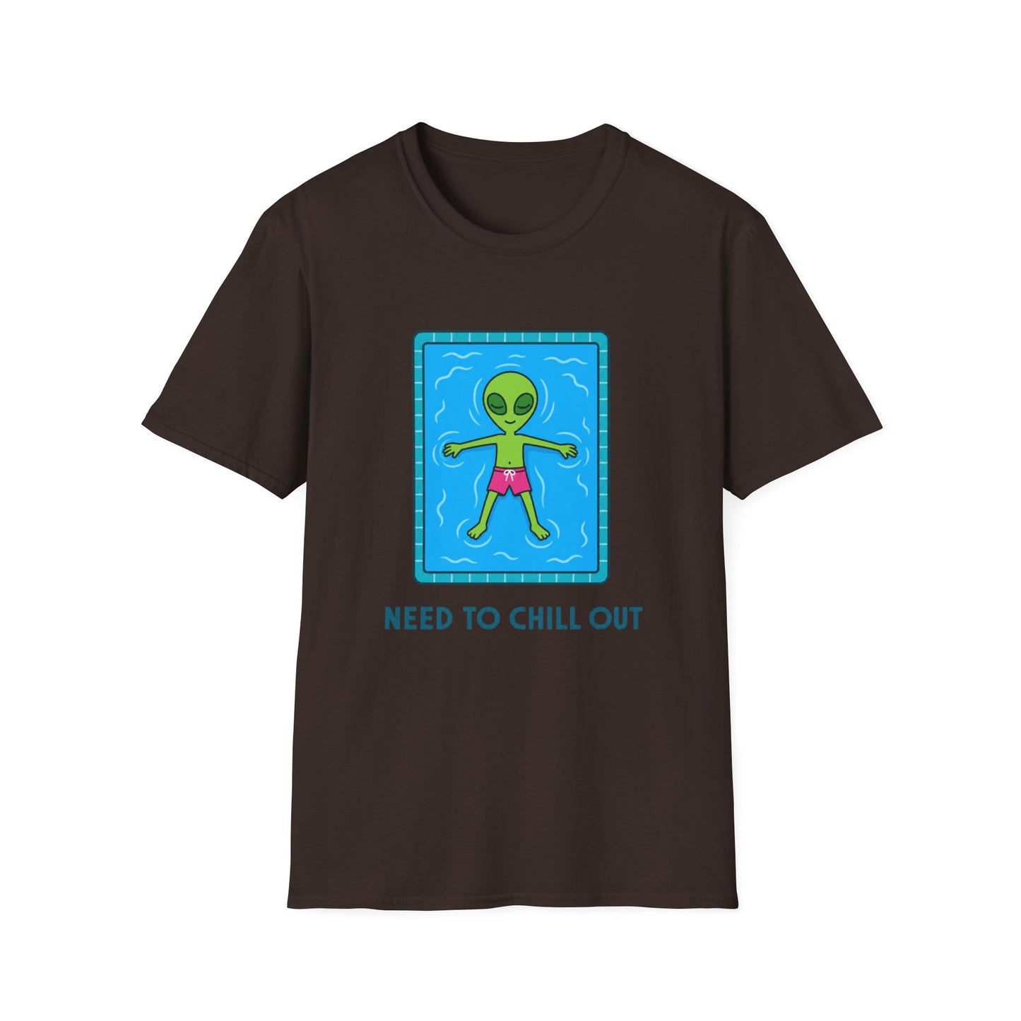 Alien Pool Tee — “Need to Chill Out” Relaxed Graphic T-Shirt