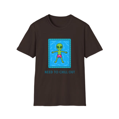 Alien Pool Tee — “Need to Chill Out” Relaxed Graphic T-Shirt