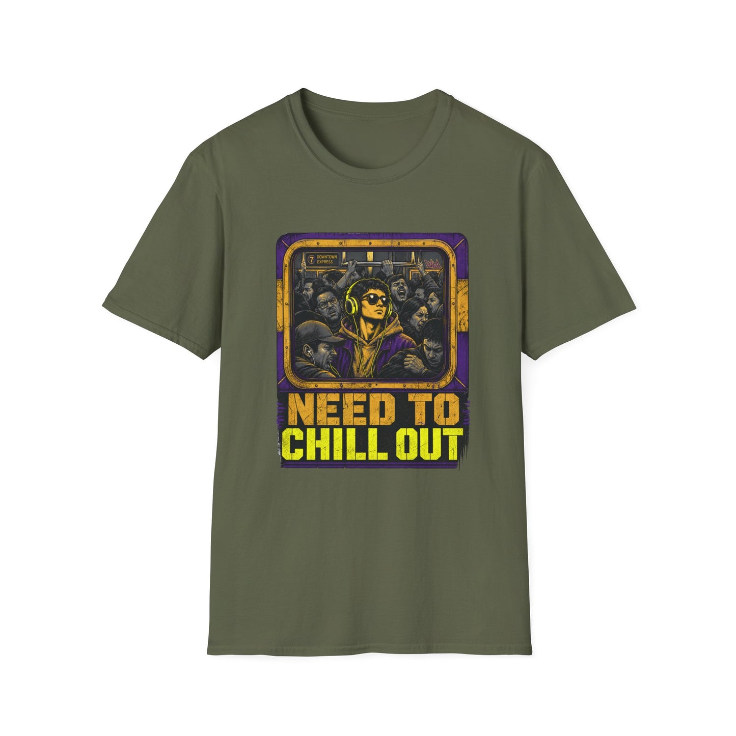 Need To Chill Out T‑Shirt — Retro Subway Vibe Relaxation Tee