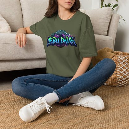 Alien Graffiti T-Shirt — "Debu Dwak" Logo UFO Streetwear Tee