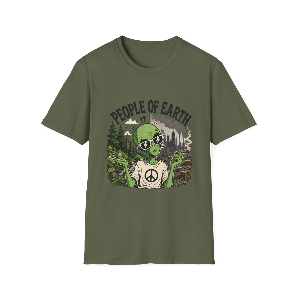 People of Earth Alien T-Shirt Graphic Tee